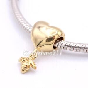 Authentic Pandora Retired Pandora Shine Heart and Bee Charm - 767022